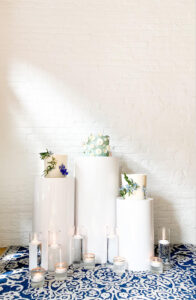 Cake trio with florals.